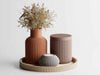 Striaris: Barattolo con Coperchio Rigato Home Decor in PLA