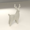 Cervo in bianco osso: statua decorativa japandi in PLA, alta 100 mm